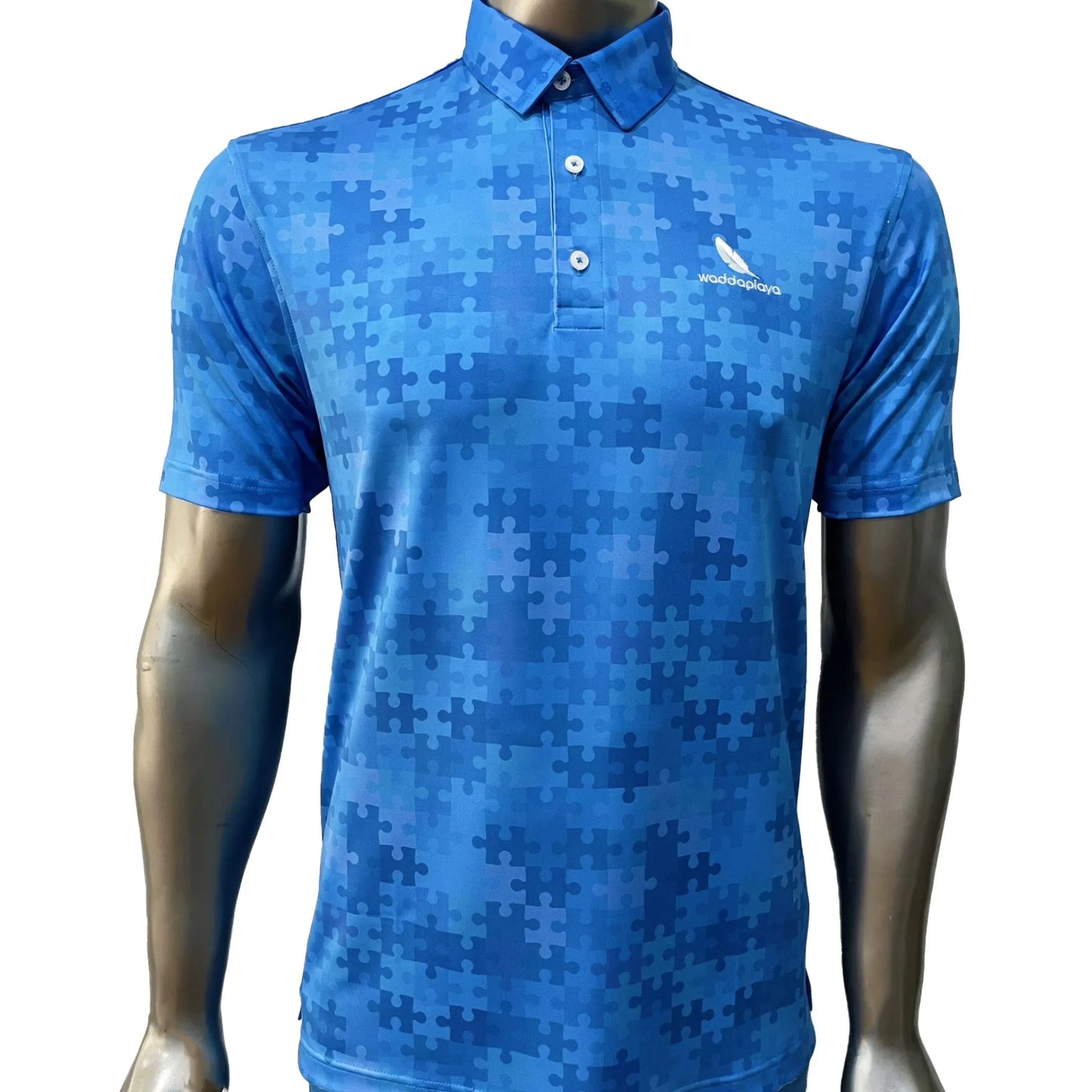 Waddaplaya Golf Puzzle Camo Golf Polo Small