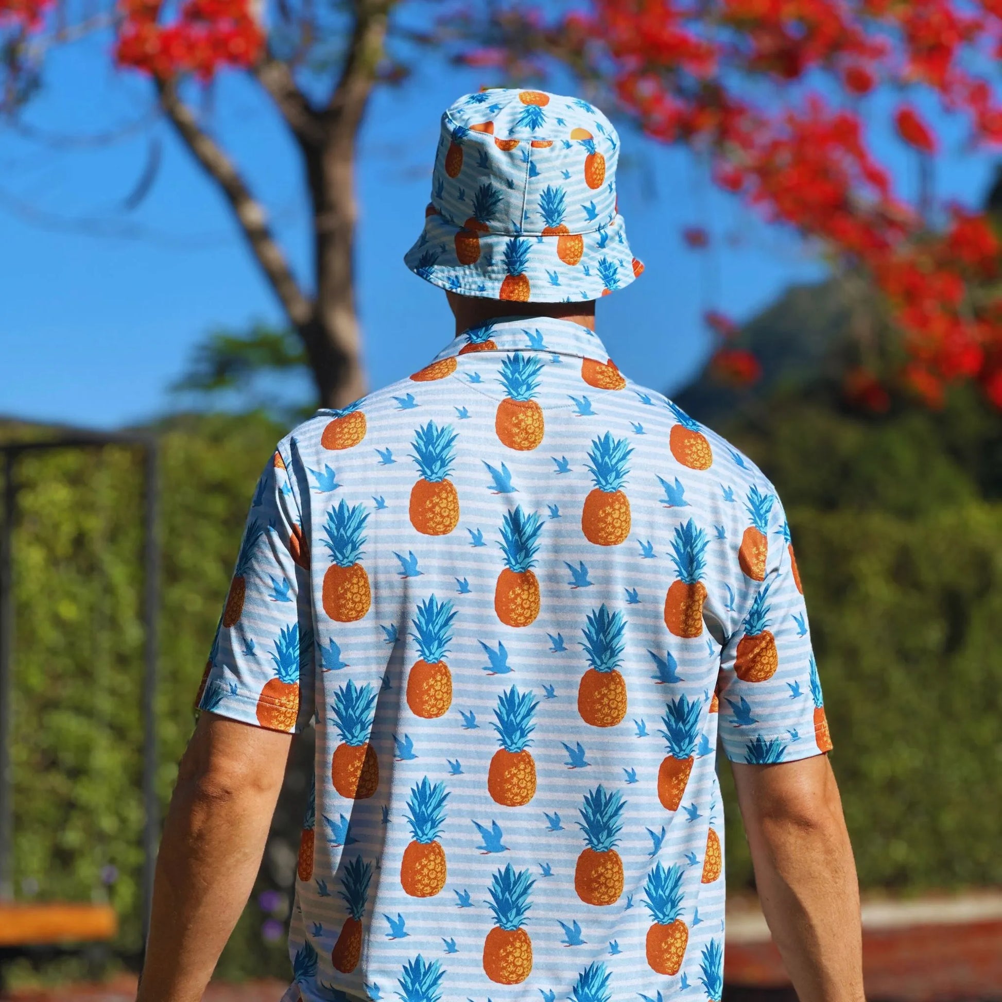 Waddaplaya Golf Flying Pineapple Polo XX Large