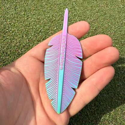 Single Prong Stainless Steel Feather Divot Tool