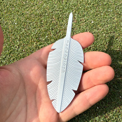 Single Prong Stainless Steel Feather Divot Tool